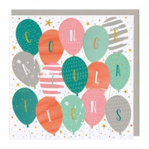 Colourful Balloons Congratulations Card